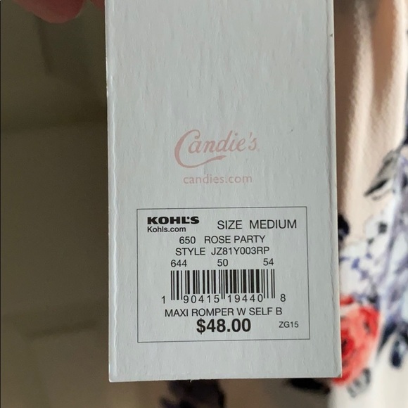 Candie’s Floral Romper w/ High-low Skirt NWT - Picture 7 of 7